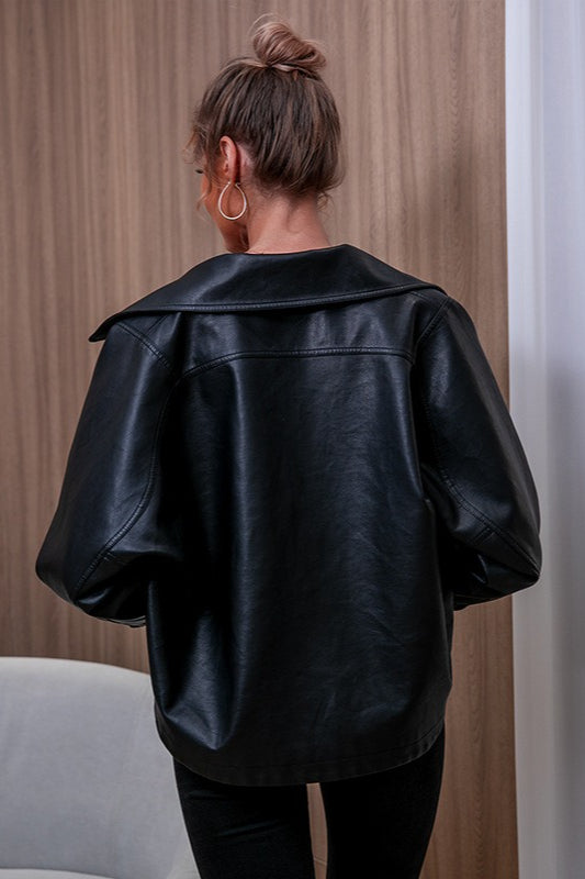 WW | Leder Langarmjacke
