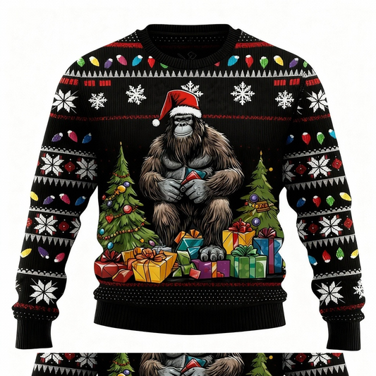 WW | Xmas Tier- & Geschenkdruck - Hässlicher Weihnachtsikonen-Mash-Up Hässlicher Pullover