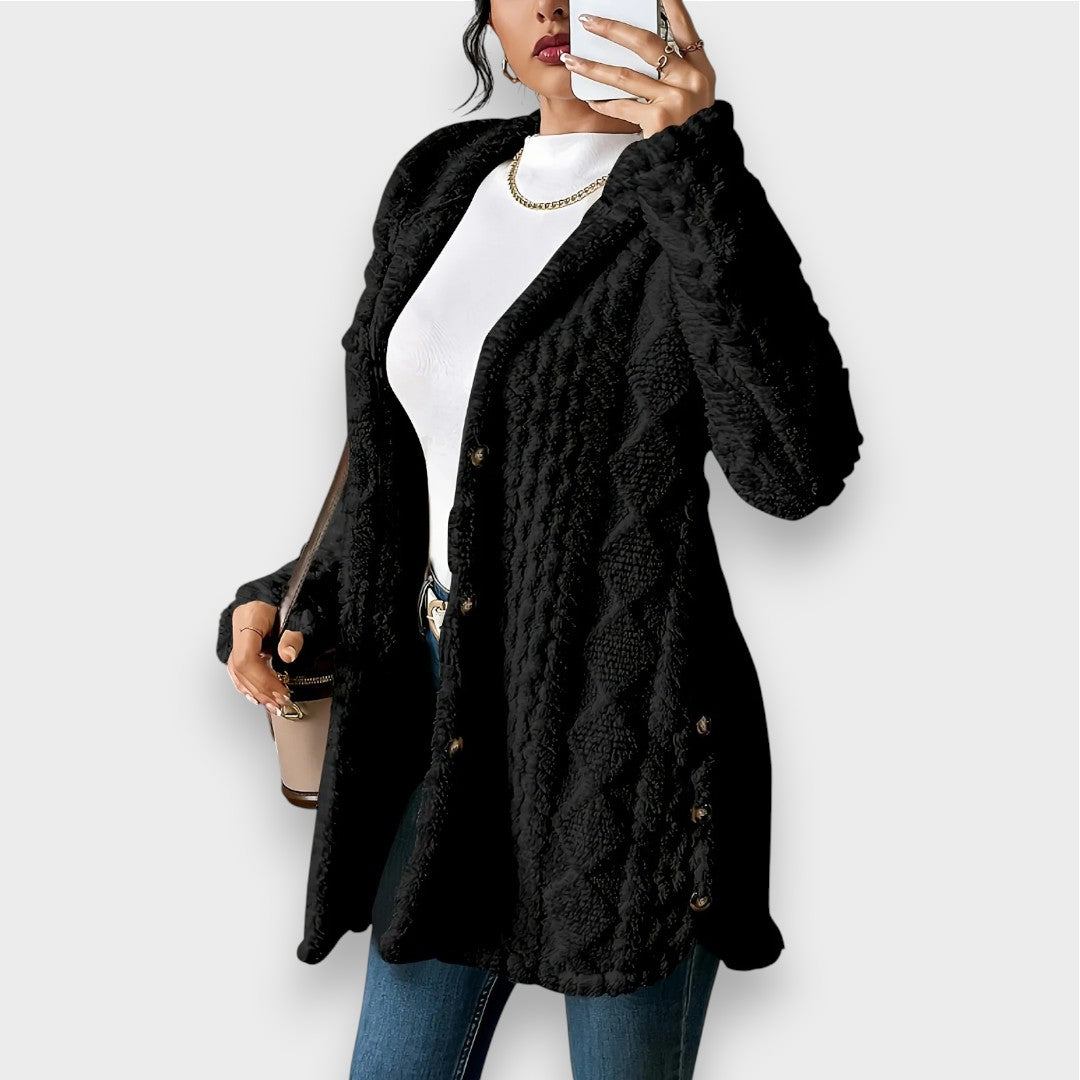 WW | Cozy plush hooded cardigan sweater