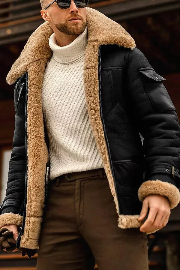 WW | Camel Stylish Flying Leather Jacket