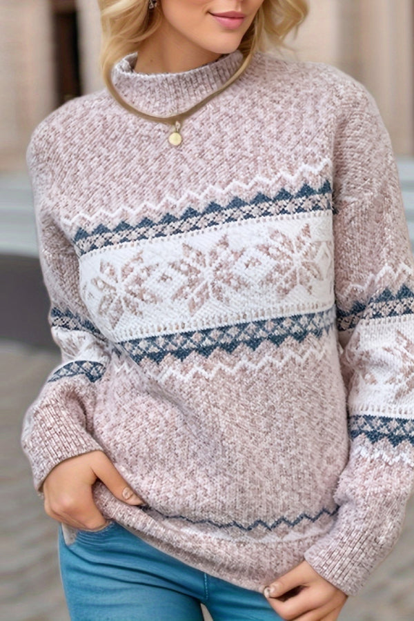 WW | Chic Christmas Turtleneck with Snowflake Sweater
