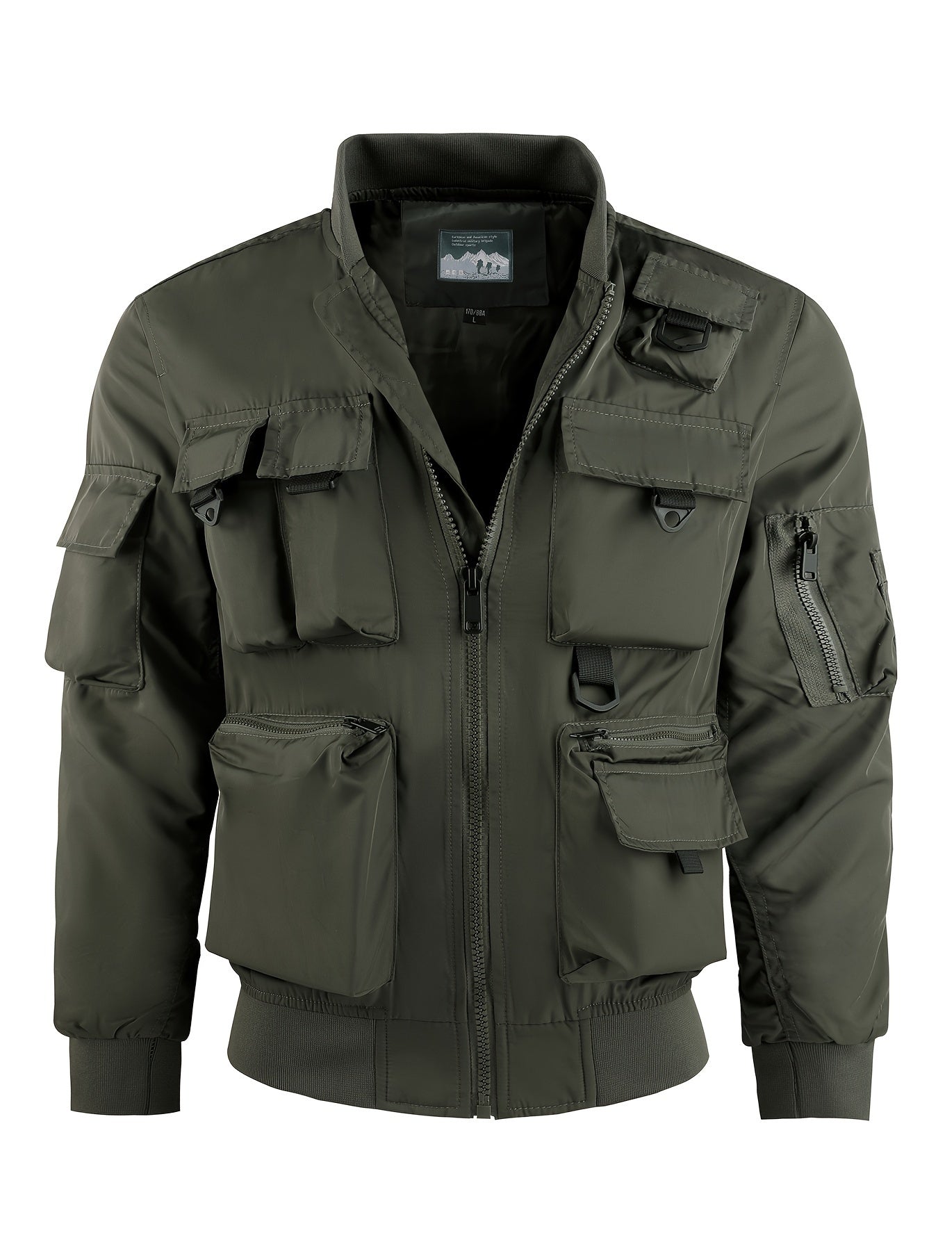 WW | Men's Bomber Jacket - Multifunctional Outdoor Jacket with Many Pockets & Zipper