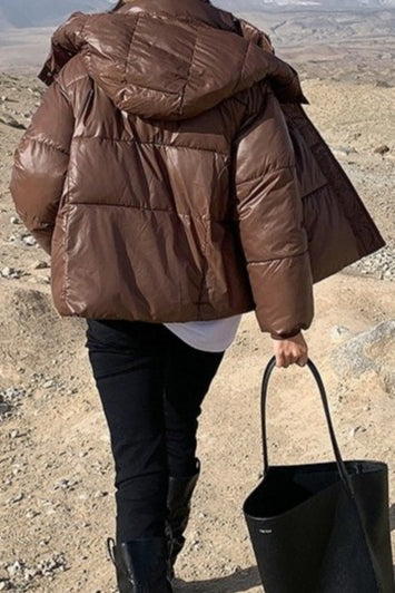 WW | Plüschgefütterte Übergroße Pufferjacke