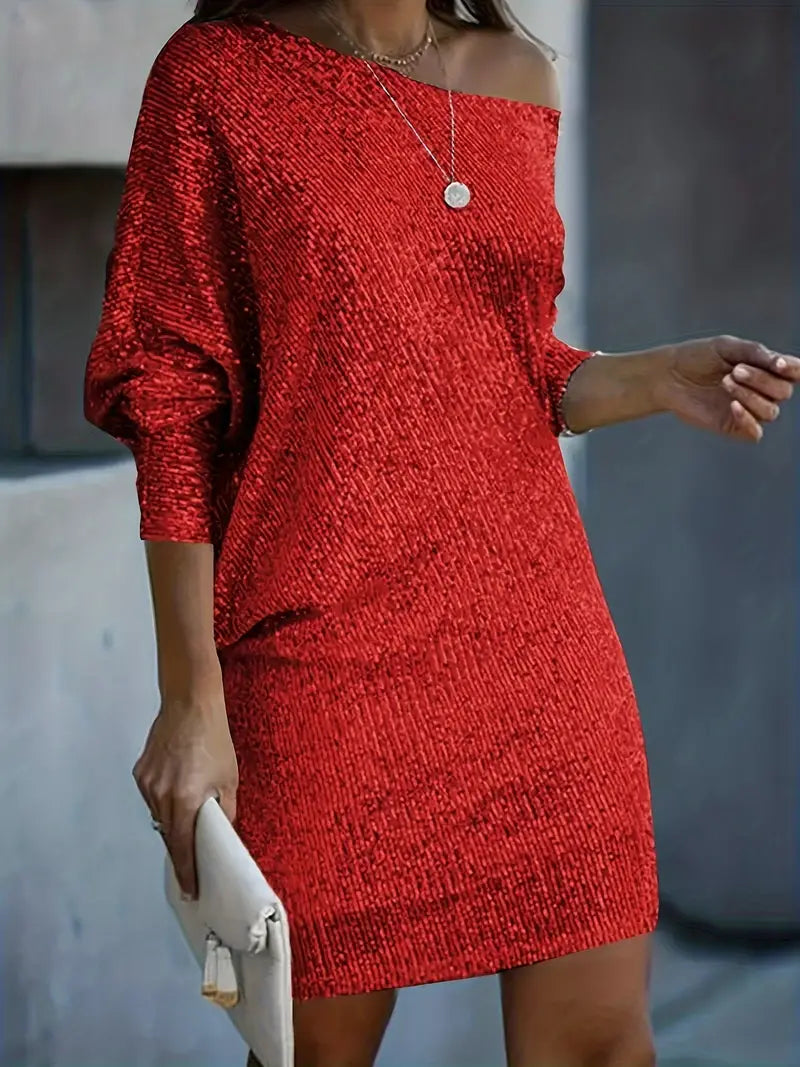 WW | Abendkleid Mit Kontrastierenden Pailletten