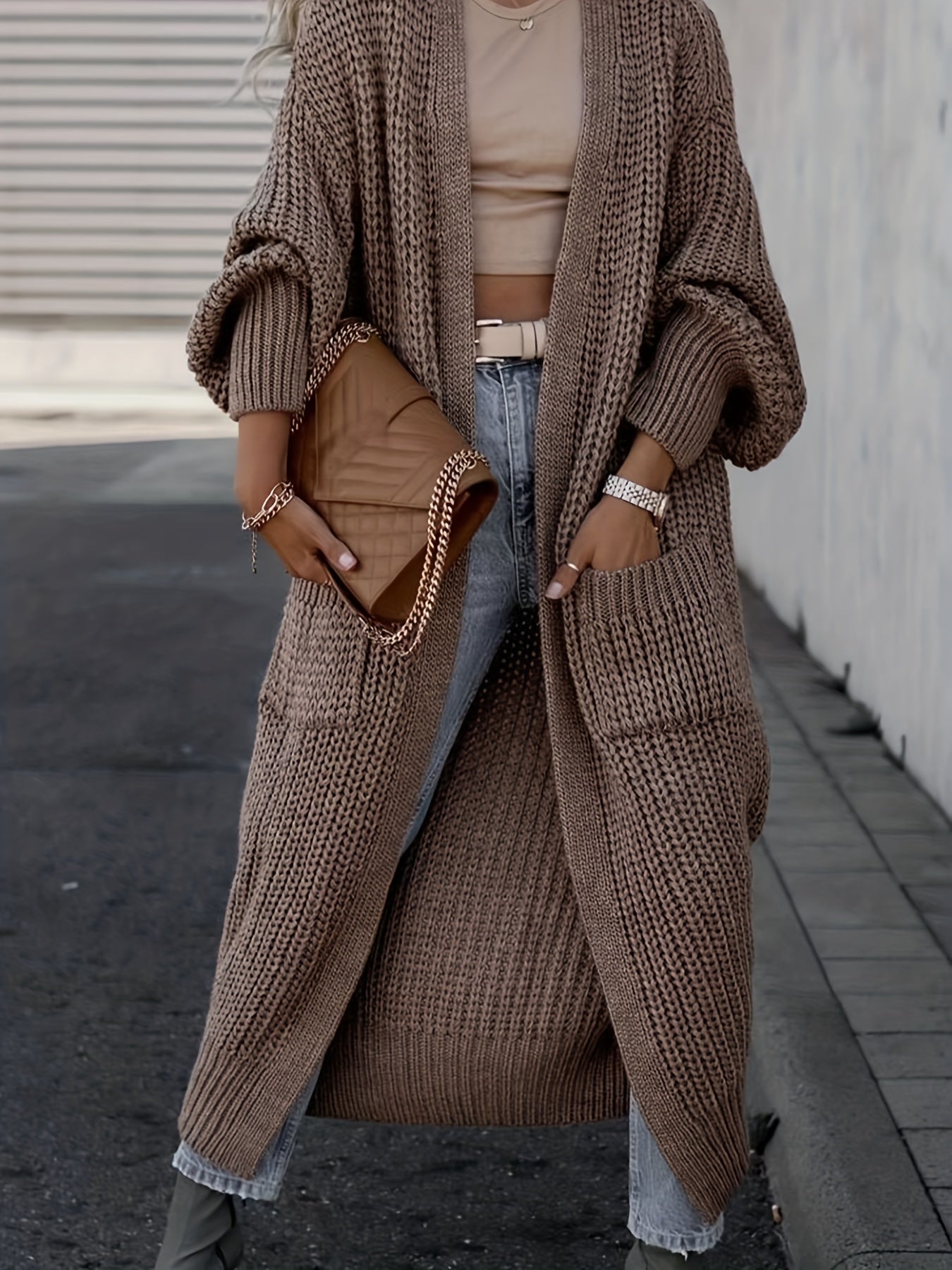 WW | Women's Wool Knit Cardigan with Pockets - Perfect for Everyday Wear