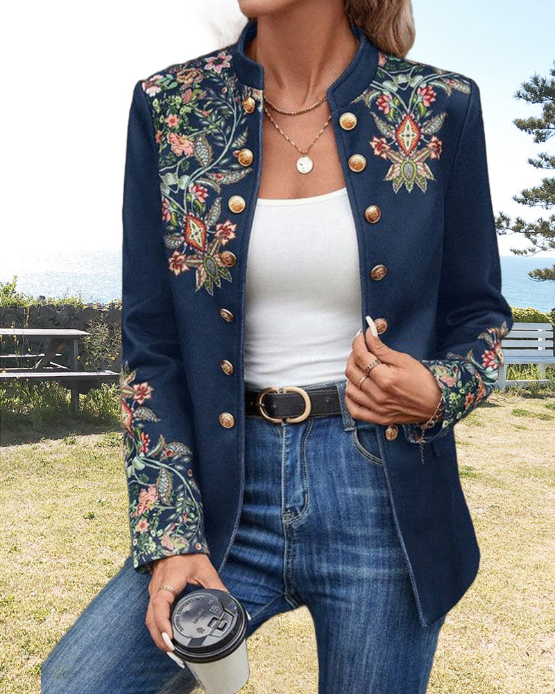 WW | Doppelreihige Blazer mit Druck