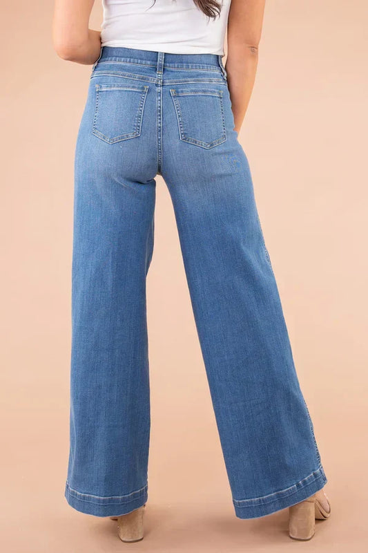 WW |  Jeans - Klassiker - Blau Denim, Vielseitigs Design - Alltagstauglich für Damen