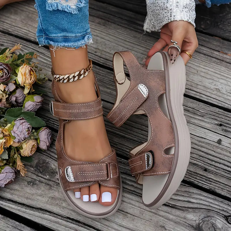 Alia™ | Comfortable Ankle Strap Wedge Sandals
