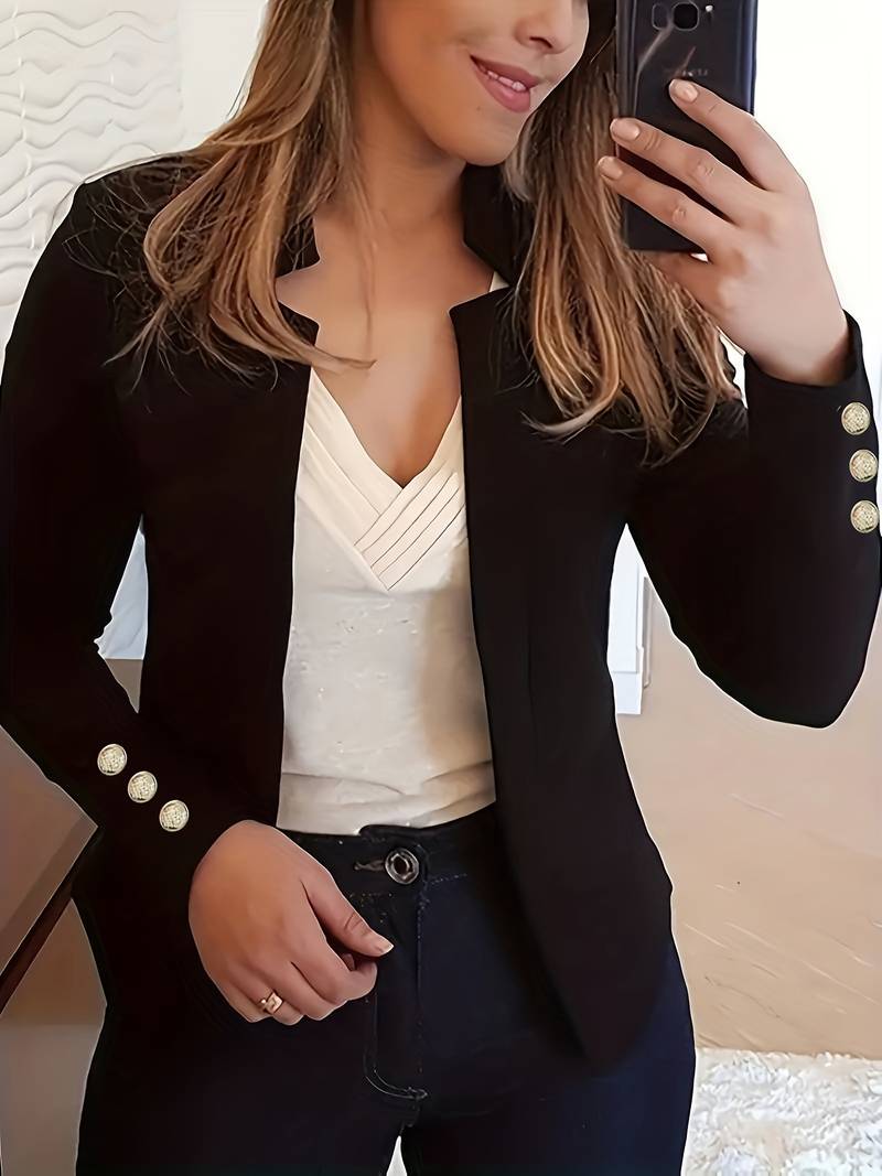WW | Blazer informell mit Knöpfen und langen Ärmeln