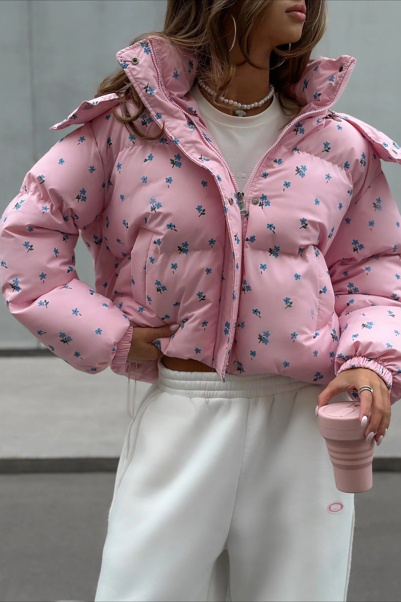 WW | Bedruckte Puffy Pufferjacke
