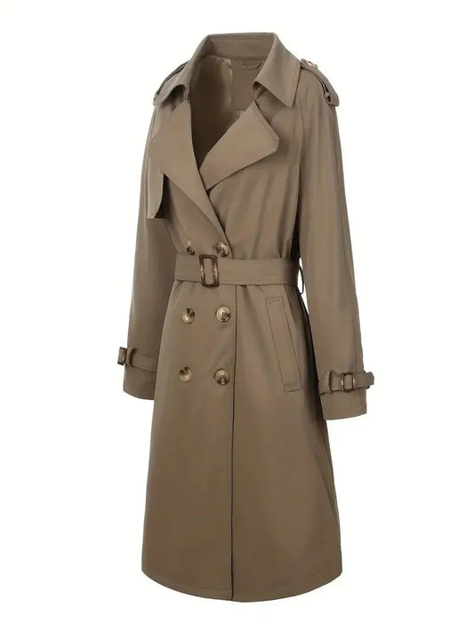 WW | Doppelreihiger Trenchcoat - Wasserabweisend - Baumwollmischung - Zeitlose Oberbekleidung