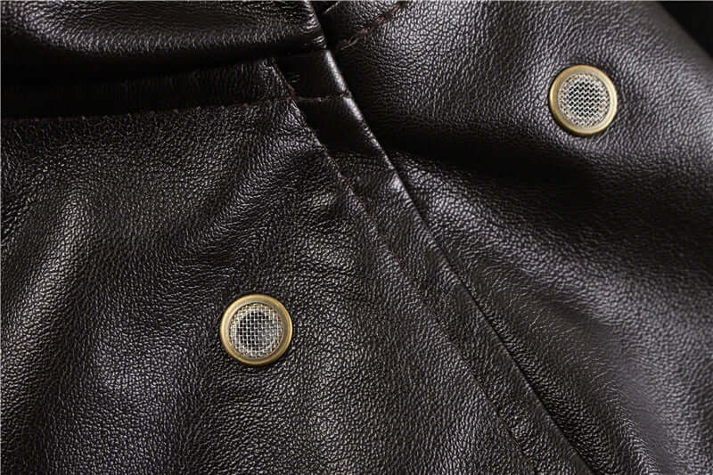 WW | Men's Leather Jacket with Practical Pockets