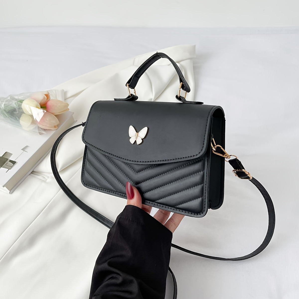 WW | Fashionable Solid Color Shoulder Bag and Crossbody Bag