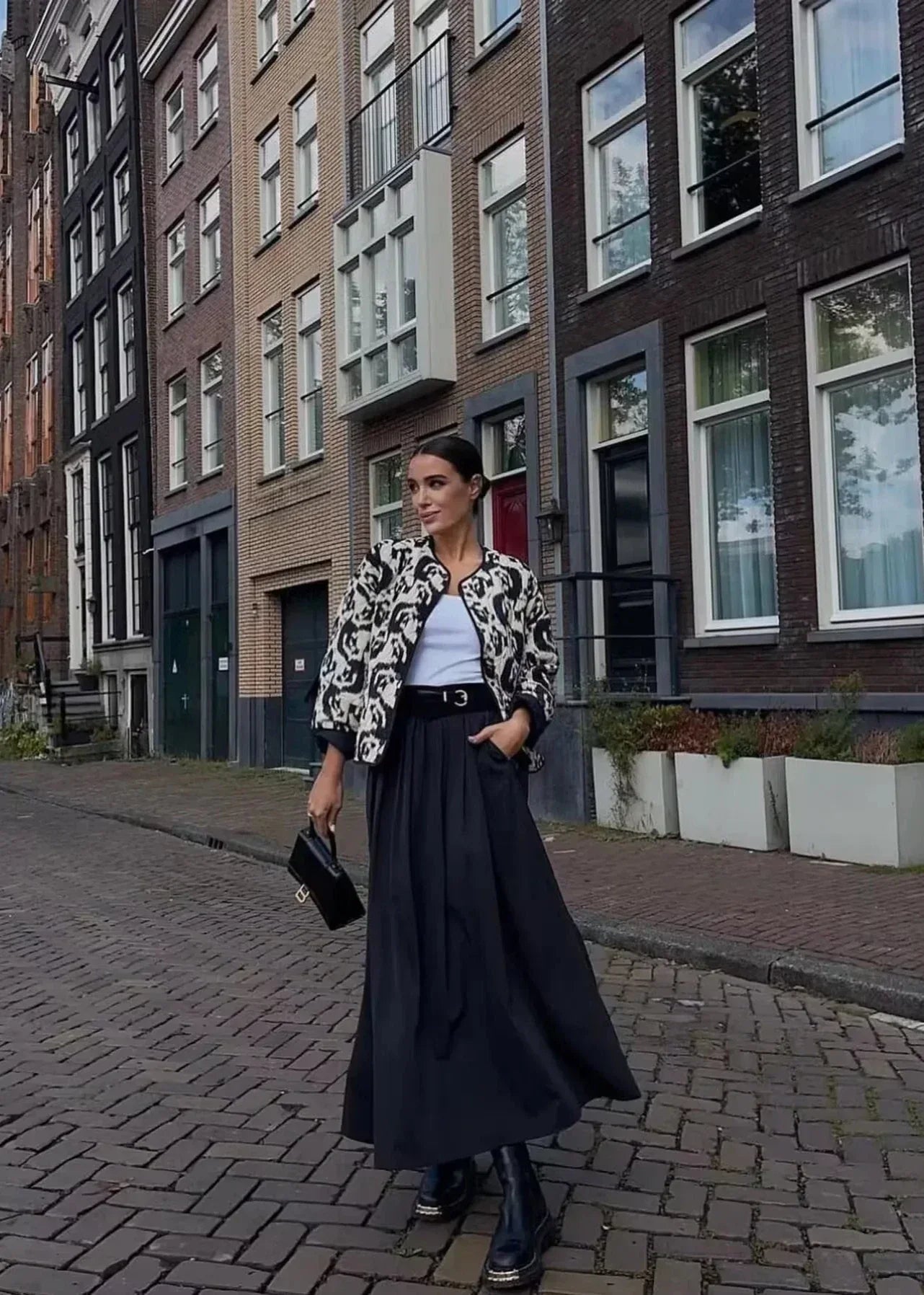 WW | Französische Stil bedruckte Baumwolljacke