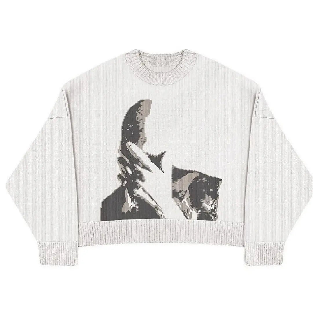 WW | Strickpullover mit Grafischem Motiv Weich und Warm Einzigartiges Design