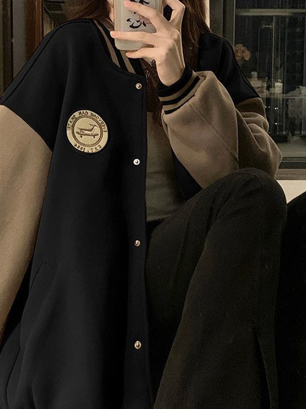 WW | Kontrastfarbe Lockere Freizeitjacke