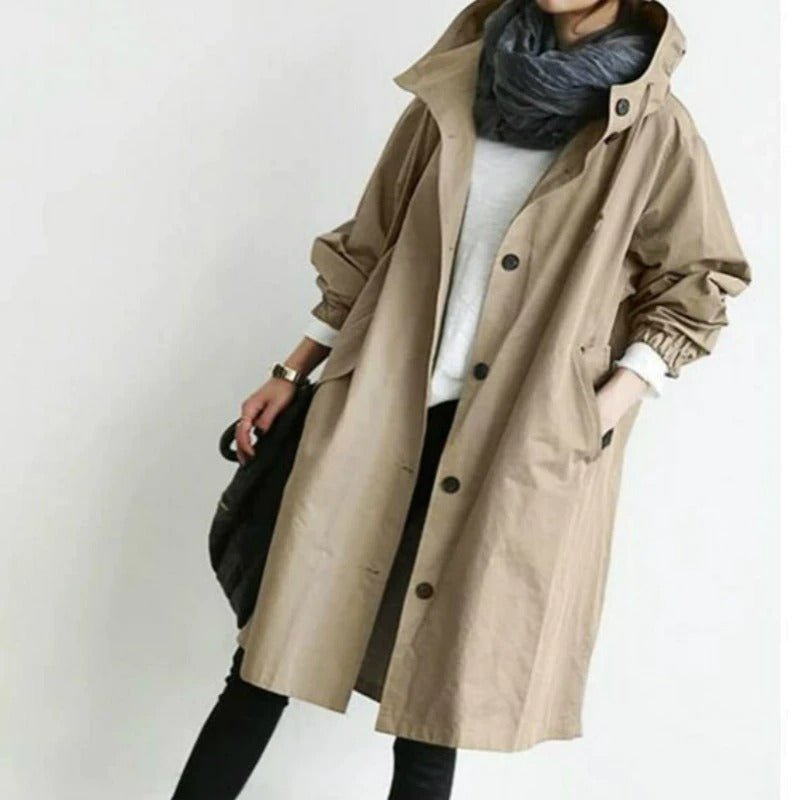 WW | Trench Coat - Lightweight Layering Jacket - Button Front with Pockets