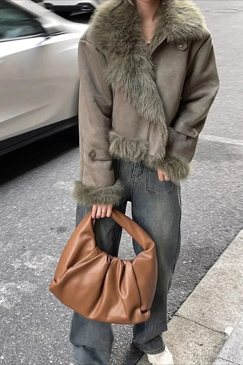 WW | Faux Leather Short Biker Jacket