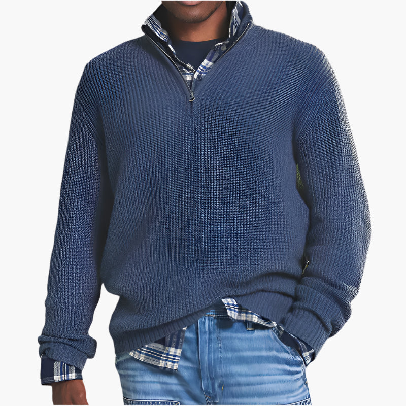 WW | Zip-Up Knit Sweater - Business Casual for Everyday & Office
