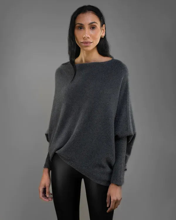 WW | Asymmetrischer Damenpullover mit eleganter Drapierung