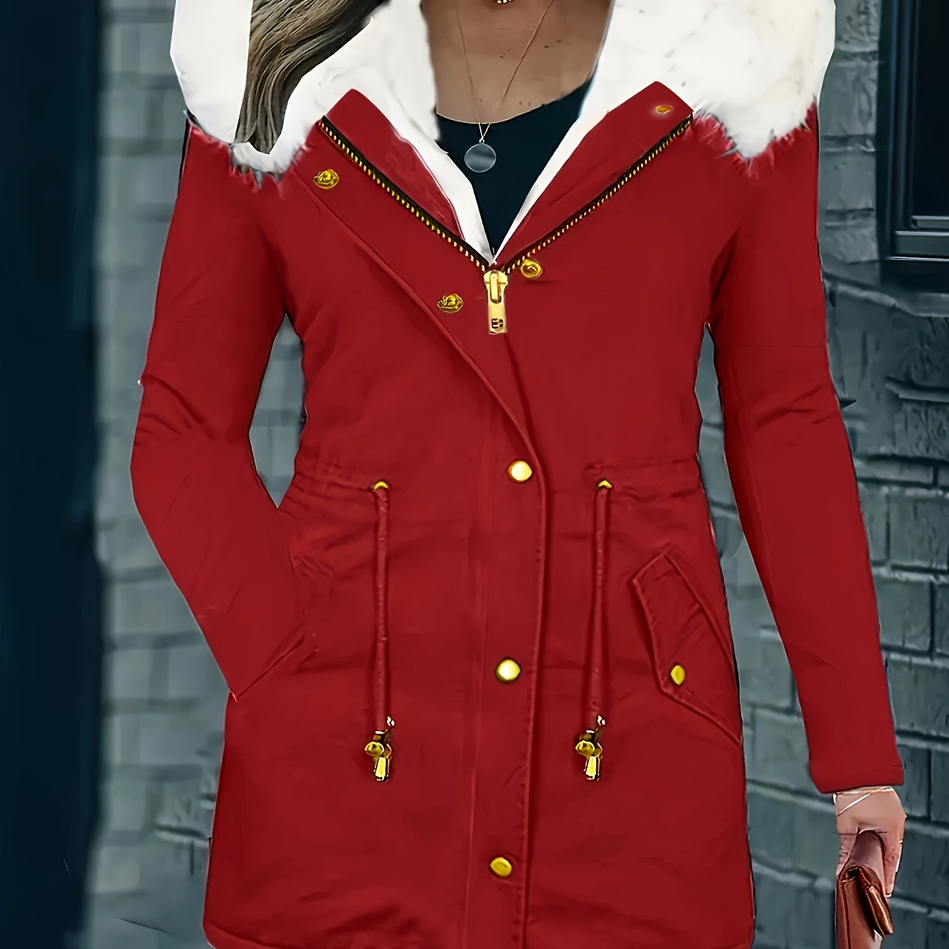 WW | Freizeitjacke mit Kapuze und Kunstleder