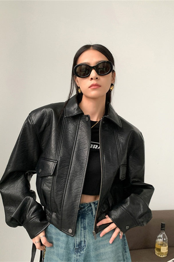 WW | PU Leder Reversjacke