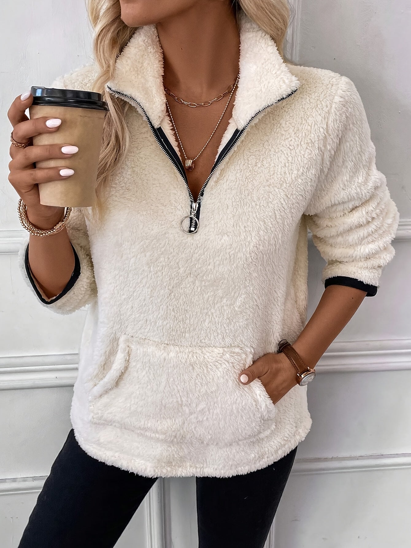 WW | Cozy Teddy Zip-Up Sweatshirt for Women