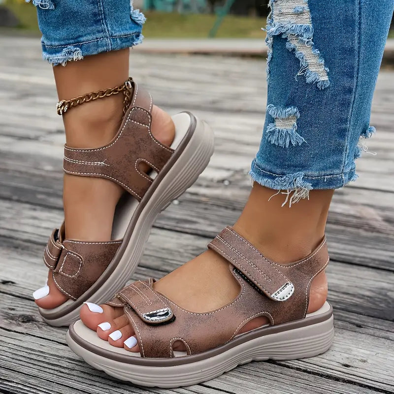 Alia™ | Comfortable Ankle Strap Wedge Sandals