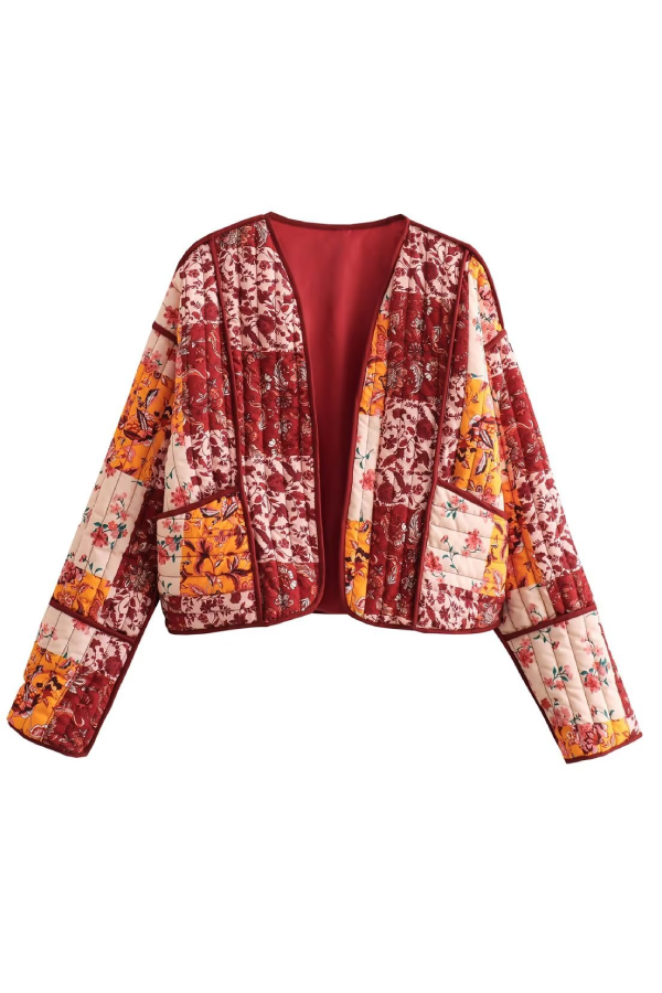WW | Casual Short Cardigan Quilted Cotton Jacket