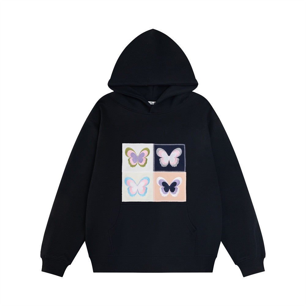 WW | Hoodie with embroidered butterfly patch