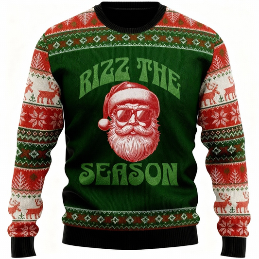 WW | Santa Claus Print - Festival of Ugly Christmas Prints Sweater