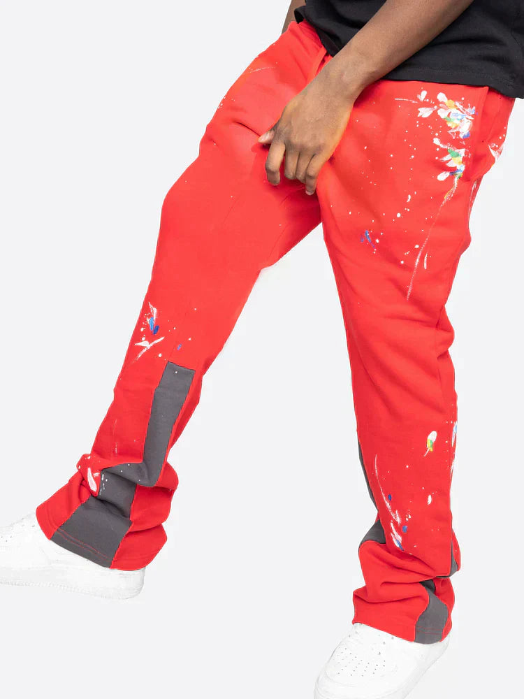 WW | Farbspritzer Flare Sweatpants
