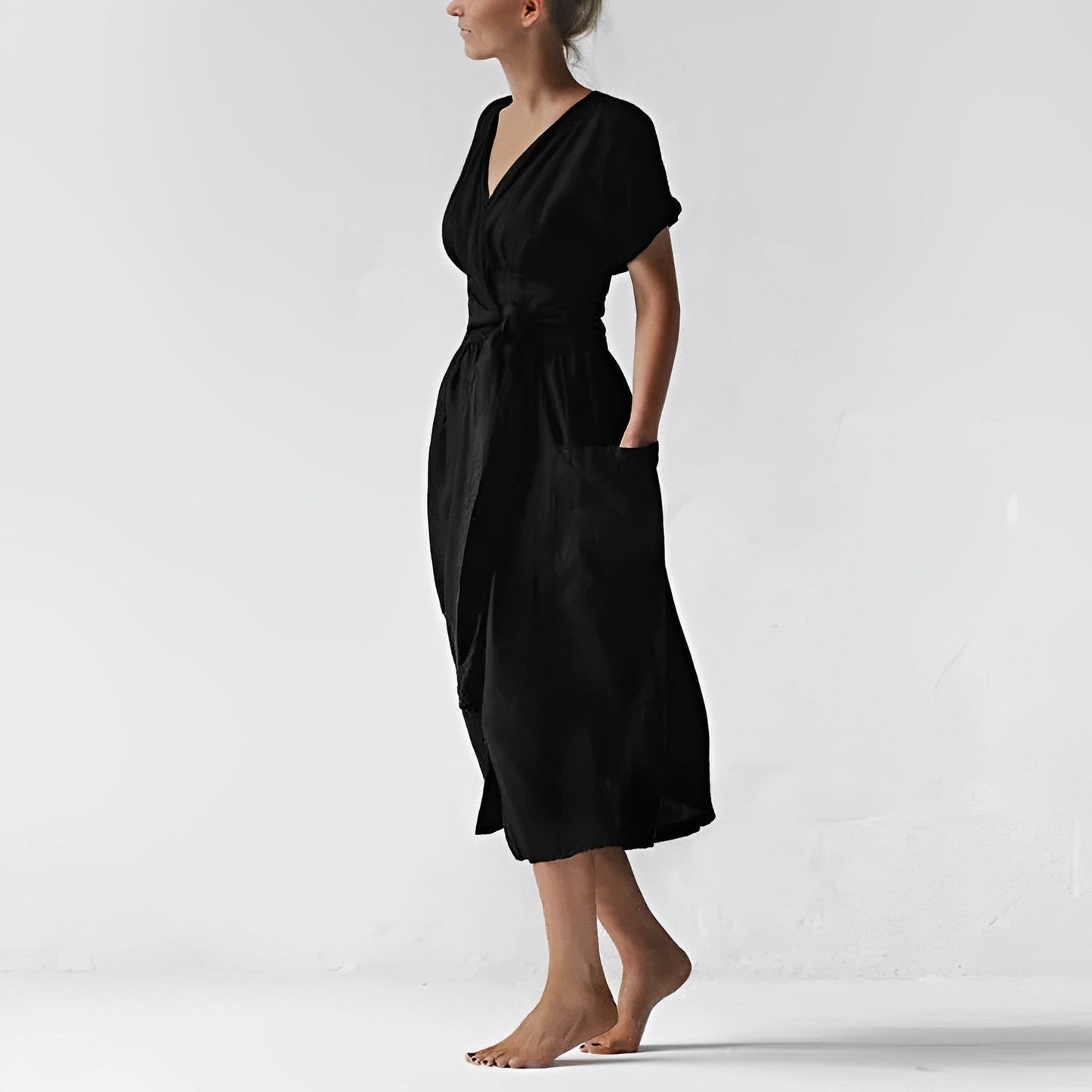 WW - Strickkleid mit Schnürung und Taschen