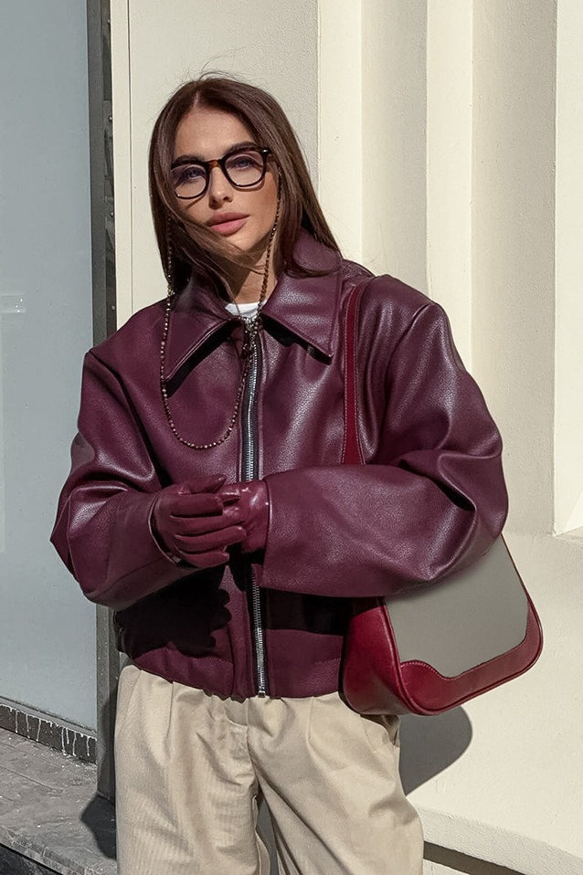 WW | Matte Leder Bikerjacke