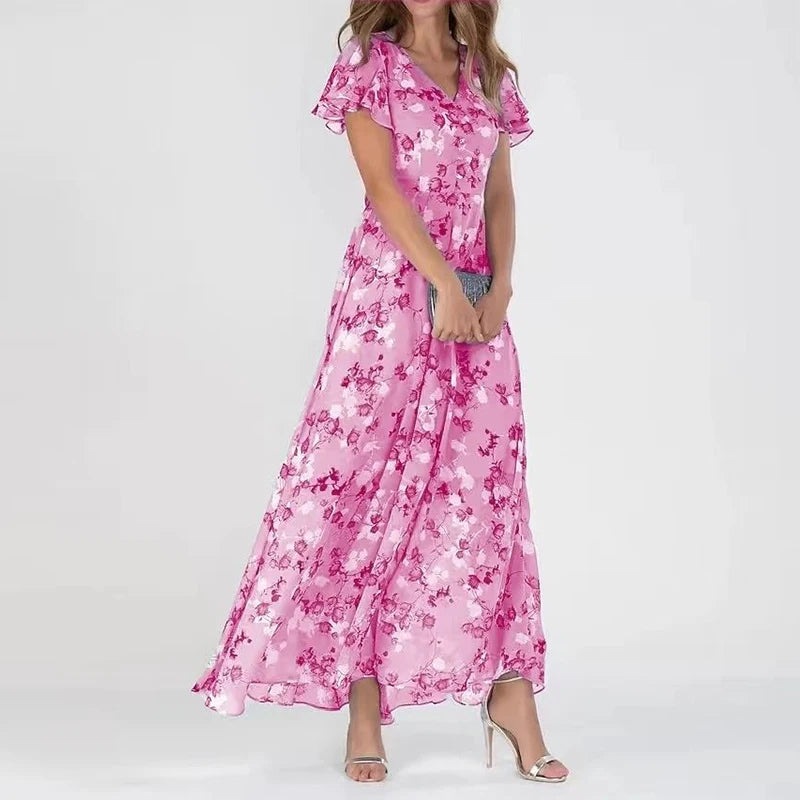 WW | Elegantes Sommer-Blumenkleid Maxi