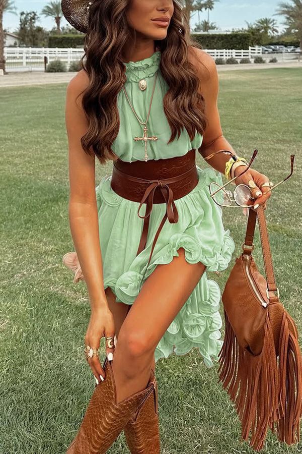 Romantic Drama – shorts with wavy flounces and elastic waist