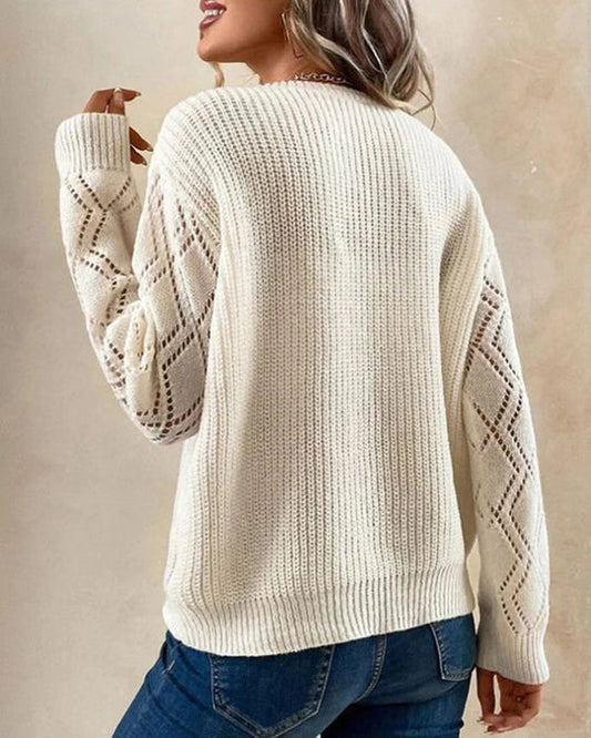 WW | Gemütlicher Strick V-Ausschnitt Pullover