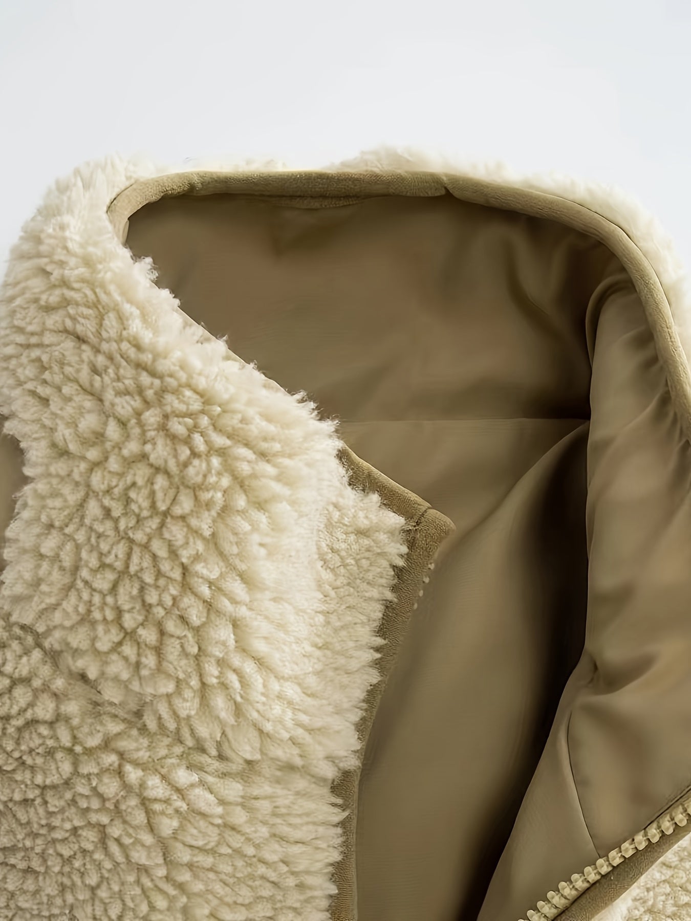 WW | High-Neck Winter Teddy Jacket