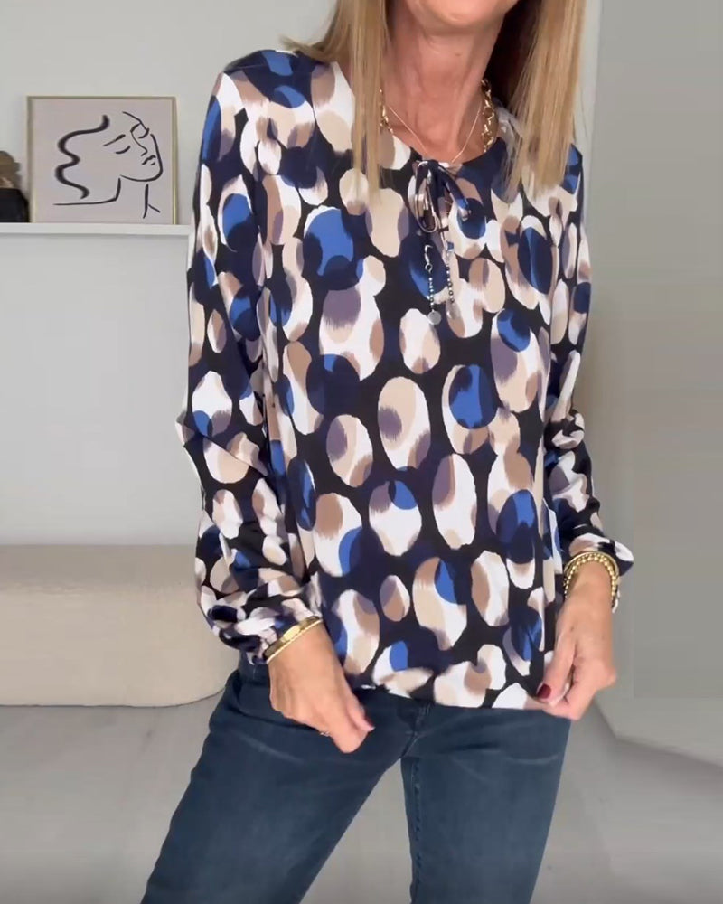WW | Blouse with print and straps