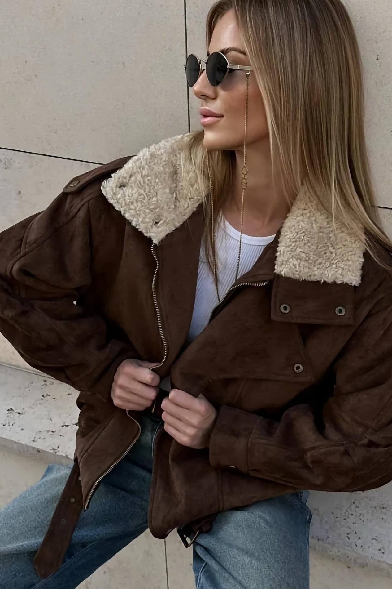 WW | Braune Übergröße Jacke