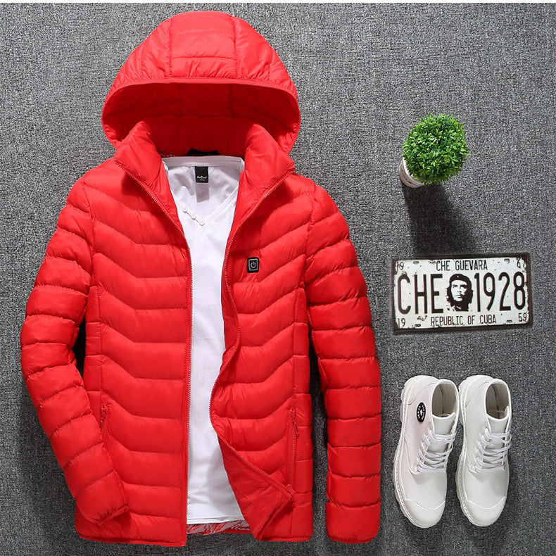 WW | Elegant USB Heated Jacket for Men, Thermal Winter