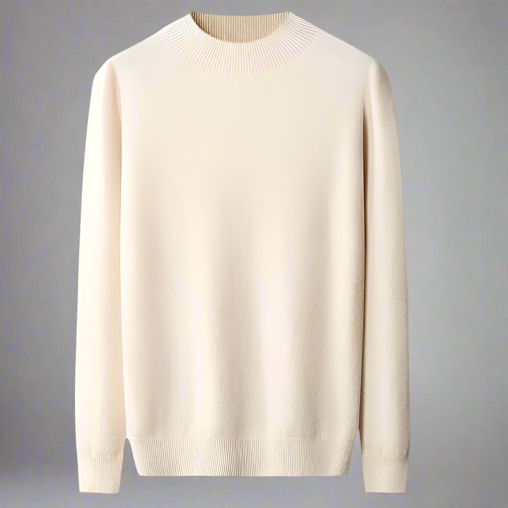 WW | Luxuriöser Herrenpullover mit halbem Kragen