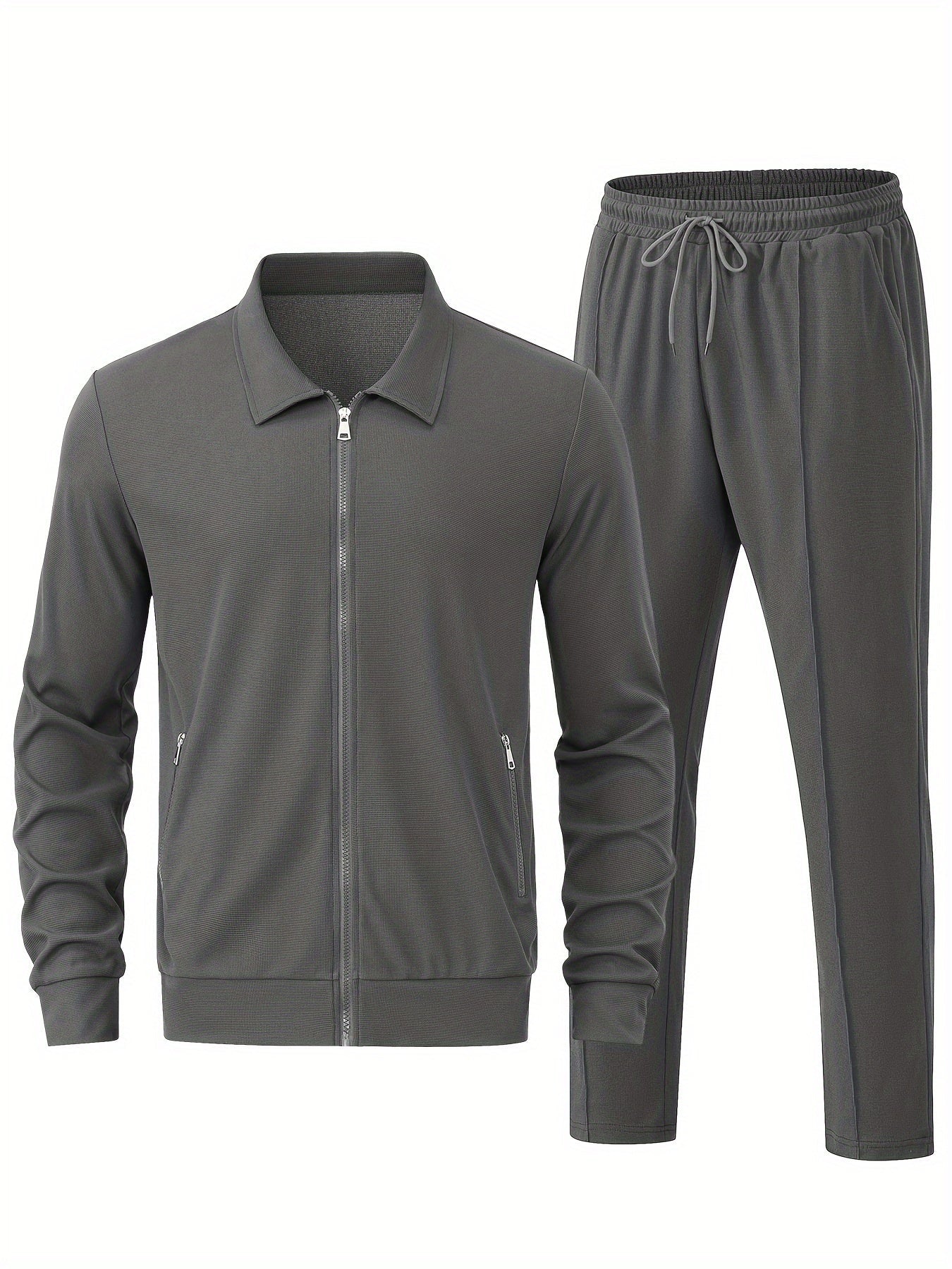 WW | Men's Casual Zip Tracksuit & Joggers - Perfect for Outdoor Activities