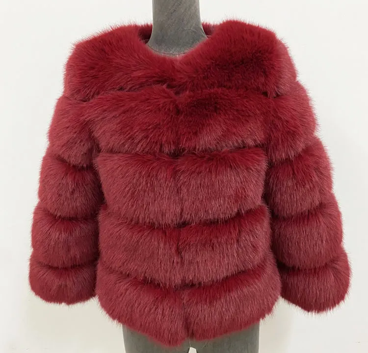 WW | Women's plush faux leather coat