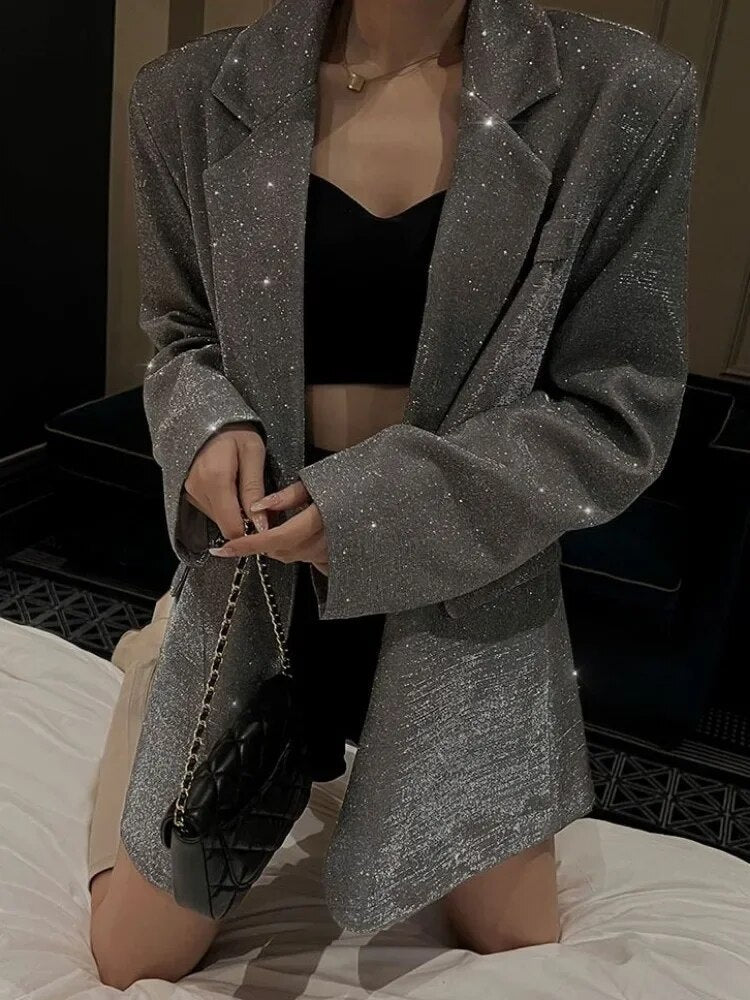 W&W Glitter Blazer Jacket