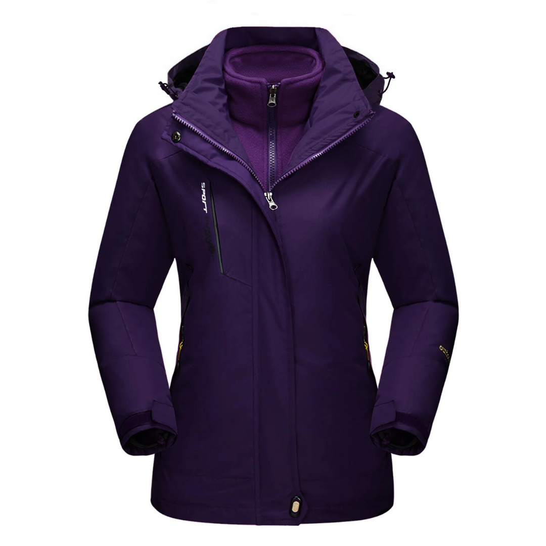 WW | Outdoor Jacke Wasserdicht Winddicht Futter Verstellbare Kapuze Slim Fit