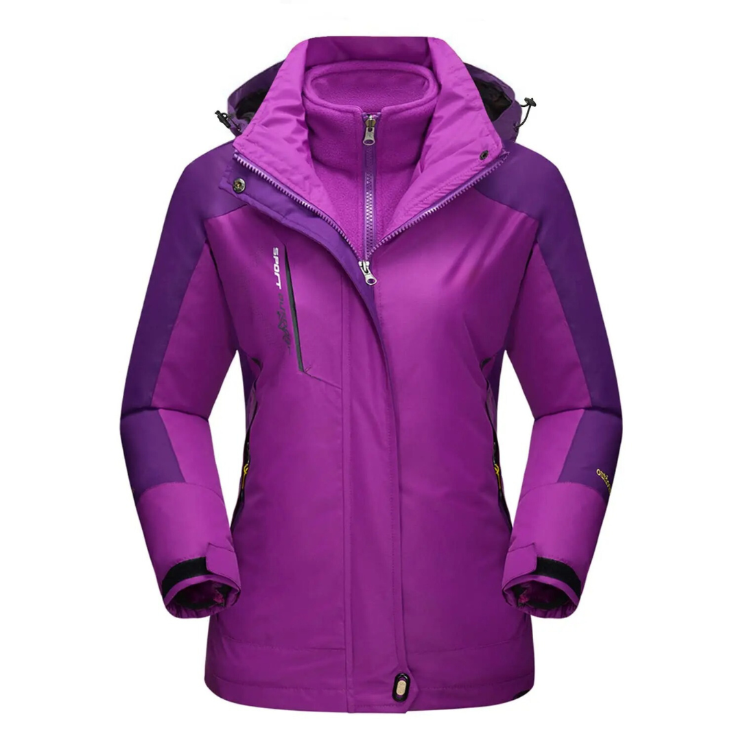 WW | Outdoor Jacke Wasserdicht Winddicht Futter Verstellbare Kapuze Slim Fit