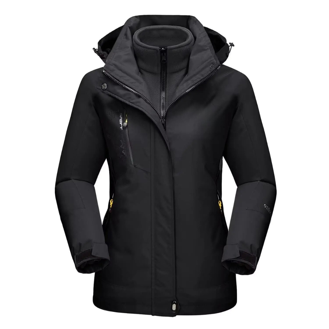 WW | Outdoor Jacke Wasserdicht Winddicht Futter Verstellbare Kapuze Slim Fit