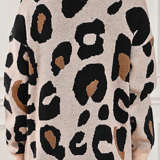 WW | Elegant Leopard Print Cardigan