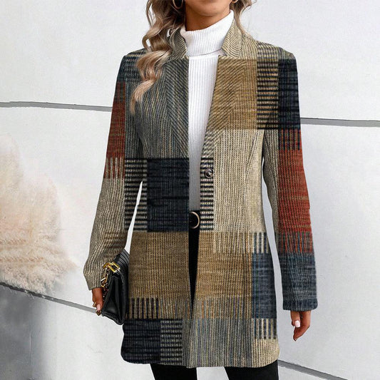 WW | Elegante gemusterte Blazerjacke